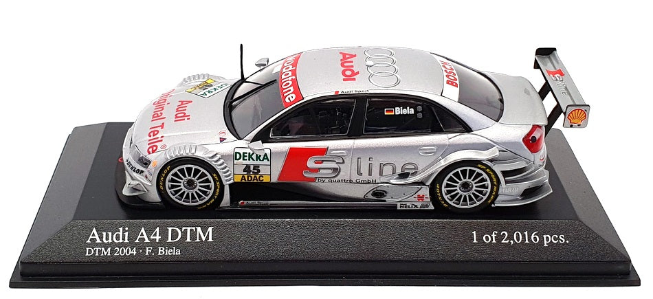 Minichamps 1/43 Scale 400 041445 - Audi A4 DTM 2004 - #45 Biela