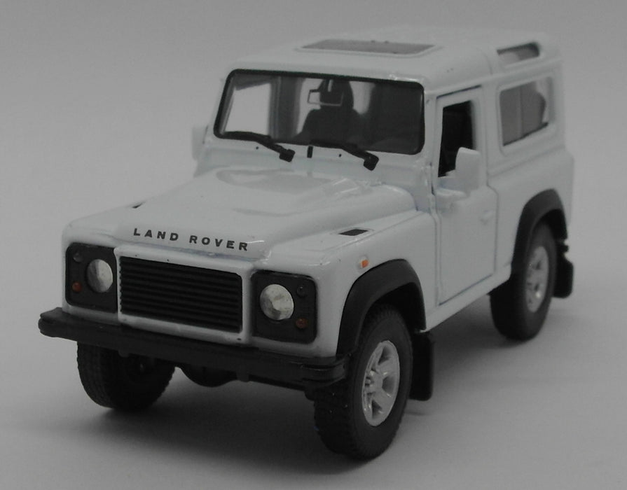 Land Rover Defender White Kinsmart Pull Back Go Diecast Metal Model Car R.M.Toys Ltd