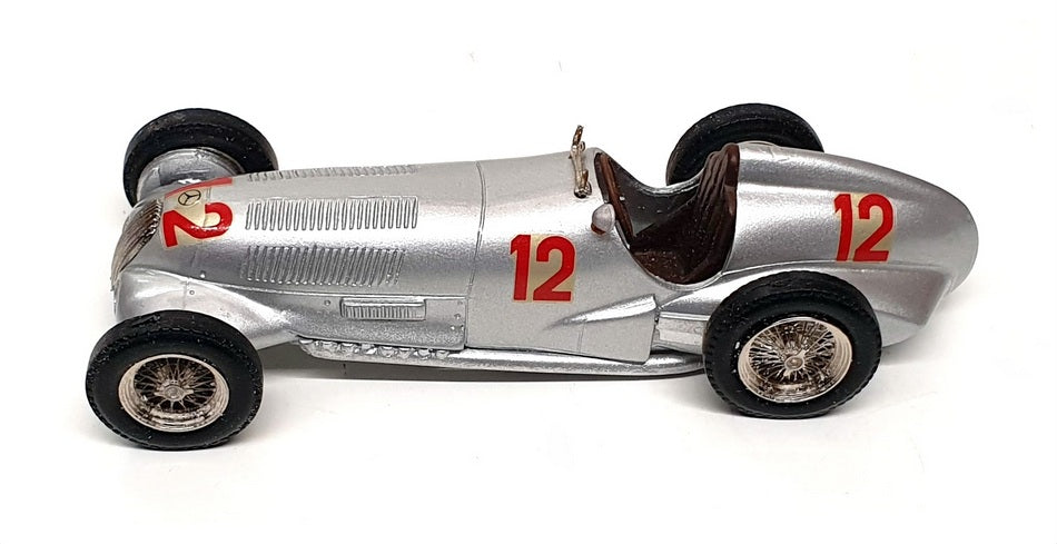 Metal 43 1/43 Scale MT012 - Mercedes Benz Race Car #12 - Silver