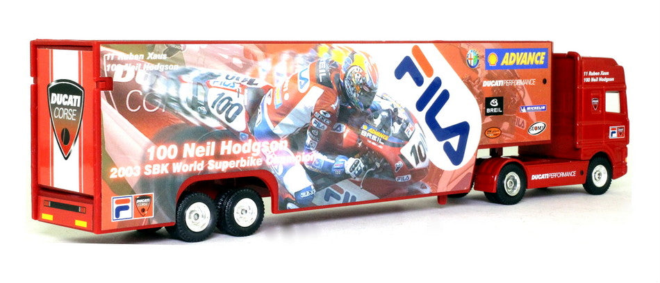 Corgi 1/64 Scale TY87020 - DAF 95 Ducati Transporter Truck - Hodgson/Xaus