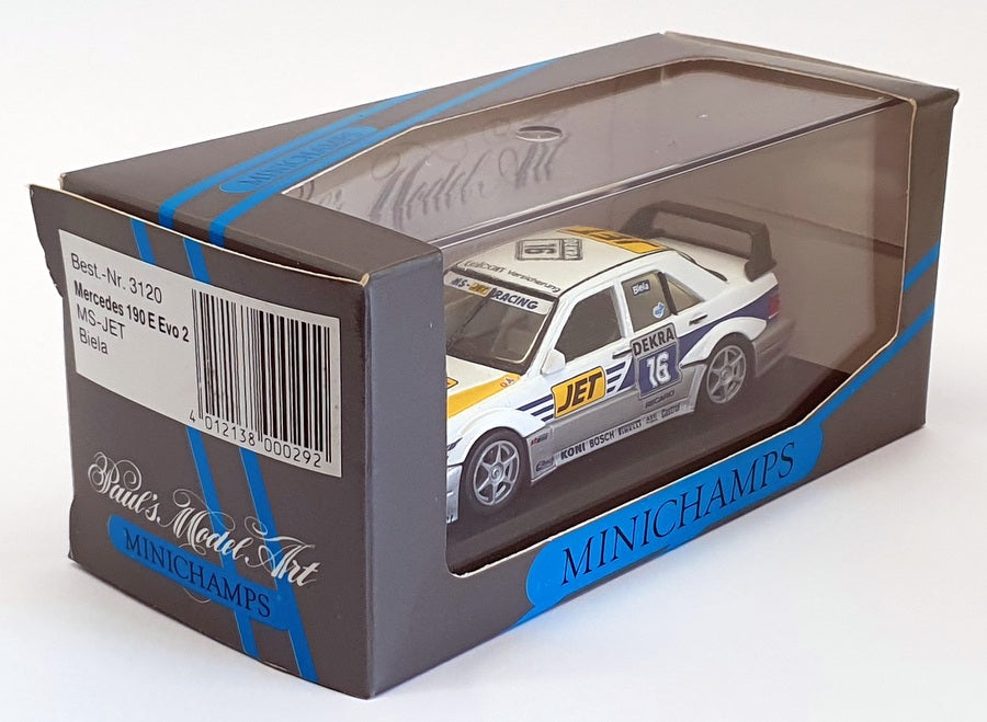 Minichamps 1/43 Scale 3120 - Mercedes 190 E Evo 2 MS-JET Biela #16