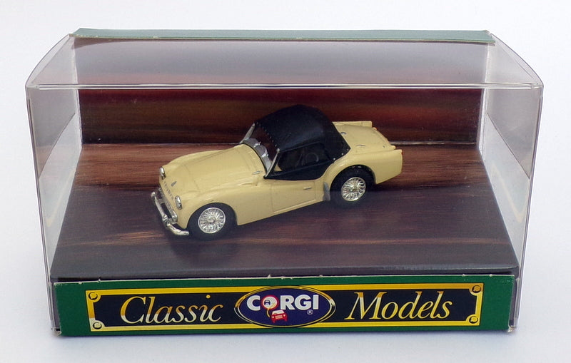 Corgi 1/43 Scale Model Car D738 - Triumph TR3A Soft Top - Cream/Black