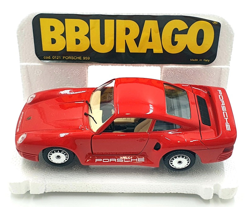 Vintage Burago Porsche 959 Turbo， 1:24， 0563 Die Cast Metal