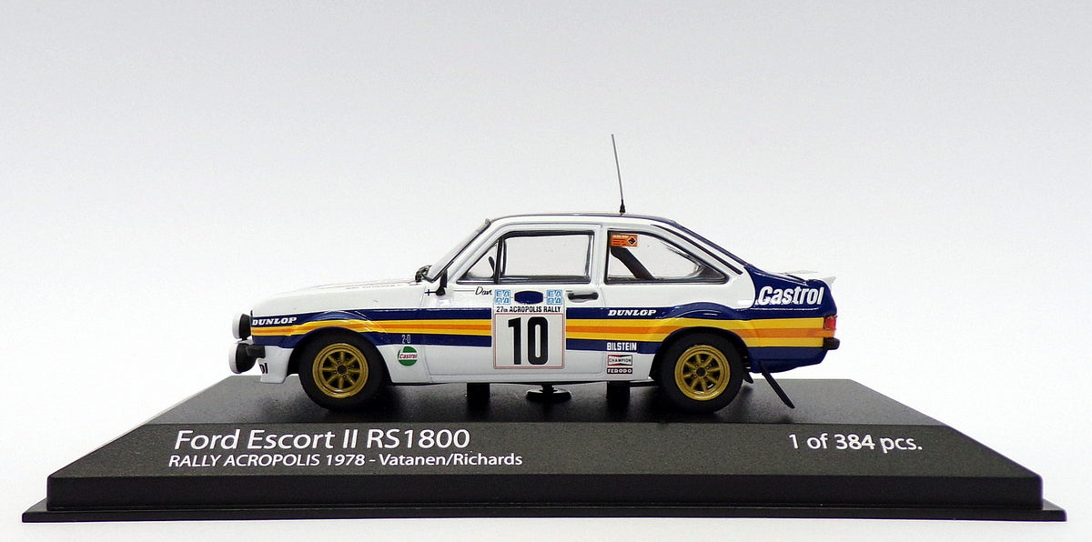 Minichamps 1/43 Scale 400 808410 - Ford Escort II RS1800 - Rally Acropolis '78