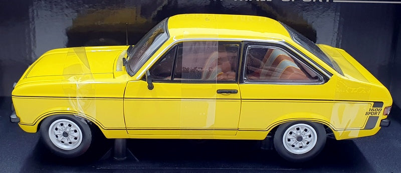 Sun Star 1/18 Scale Diecast 4620R - 1975 Ford Escort MKII Sport - Signal Yellow