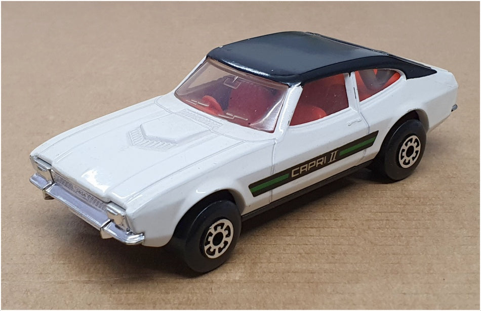 Matchbox Appx 10cm Long Diecast K-59 - Ford Capri Mk2 - White/Black