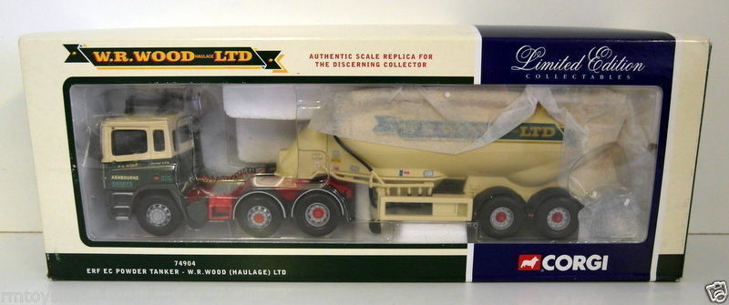 CORGI 1/50 - 74904 ERF EC  POWDER TANKER - W.R WOOD (HAULAGE) LTD