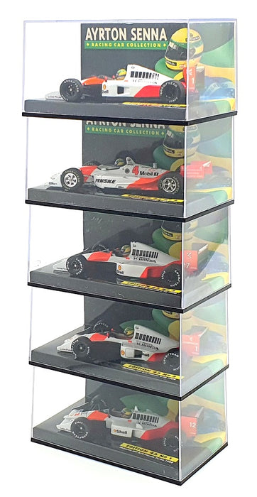 Minichamps 1/43 Scale ASCOL17 - A.Senna Collection 1-17 + Cabinet & Certificate