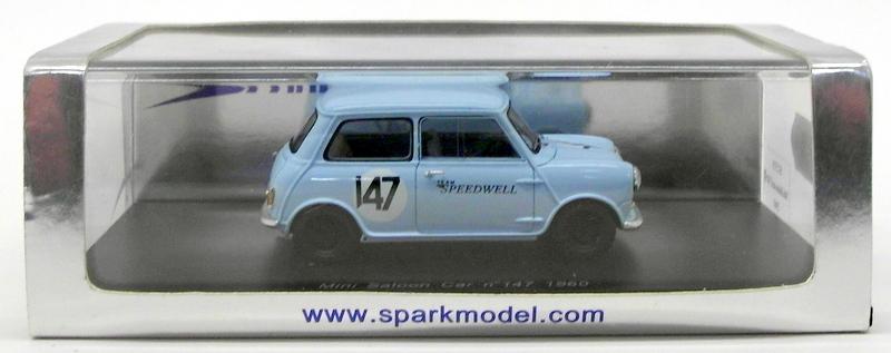 Spark 1/43 Scale Model Car S1519 - Mini Saloon #147 1960 - Blue