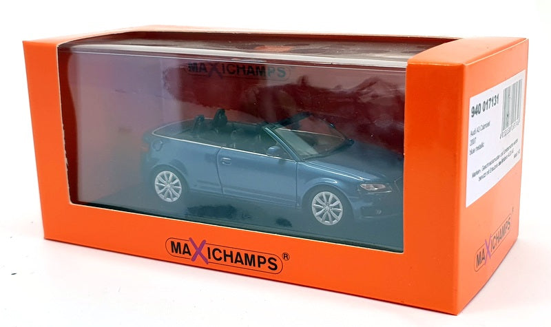 Maxi Champs 1/43 Scale Model Car 940 017131 - 2007 Audi Cabriolet - Met Blue