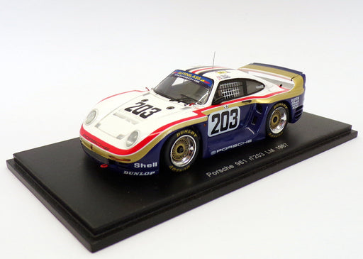 Spark 1/43 Scale Model Car S0961 - Porsche 961 - #209 Le Mans 1987