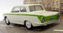 Corgi 1/43 Scale D708 - Ford Cortina Saloon - White/Green Stripe