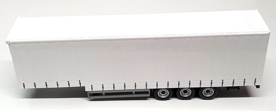 Cararama 1/50 Scale CR049 - Stepped Curtainside Trailer - White