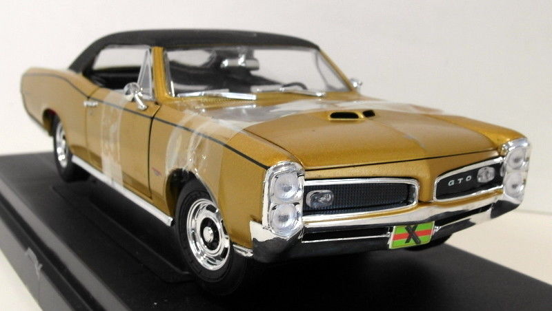 Ertl 1/18 Scale Diecast - 32893 1966 Pontiac GTO Gold John Force Series