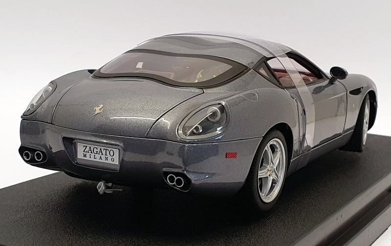 Hot Wheels 1/18 Scale Car - P9915 - Ferrari 575 GTZ Zagato - Met Grey