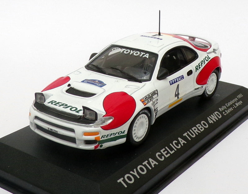 Altaya 1/43 Scale TC492 - Toyota Celica Turbo 4WD - Catalunya 1992 #4 Sainz/Moya