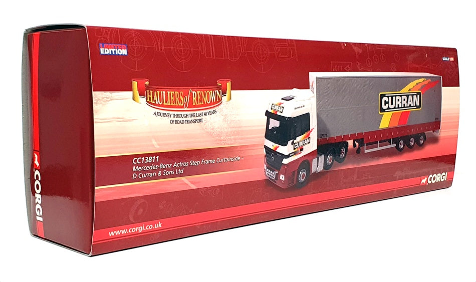 Corgi 1/50 Scale CC13811 - Mercedes Benz Actros Step Frame Curtainside - Curran