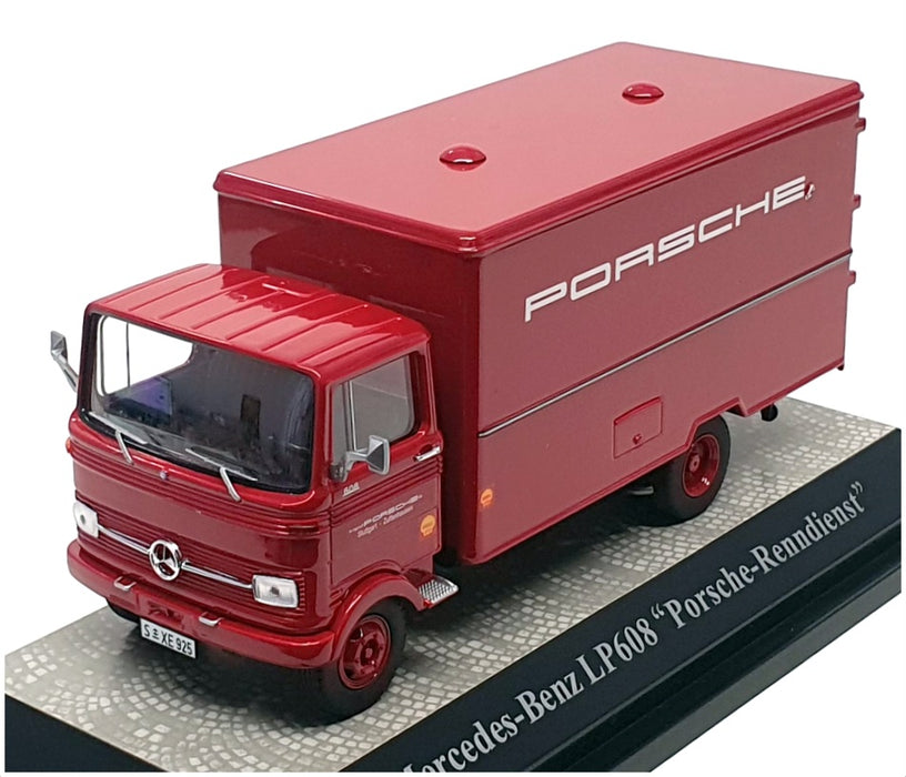 Premium ClassiXXs 1/43 Scale 12500 - Mercedes Benz LP608 Truck Porsche - Red