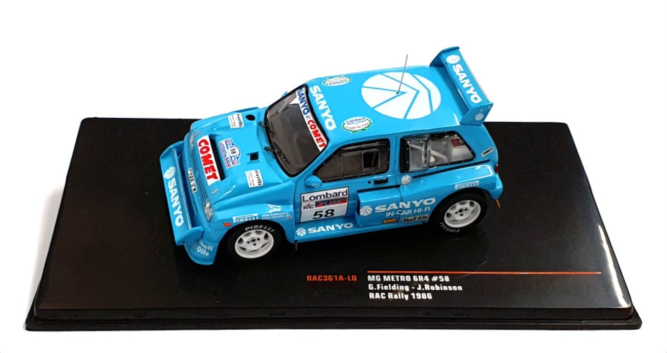 Ixo 1/43 Scale RAC361A-LQ - MG Metro 6R4 RAC Rally 1986 - Blue