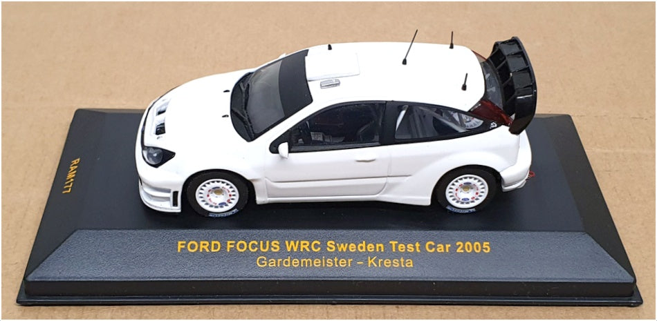 Ixo 1/43 Scale Diecast RAM177 - Ford Focus WRC Sweden Test Car 2005 - White