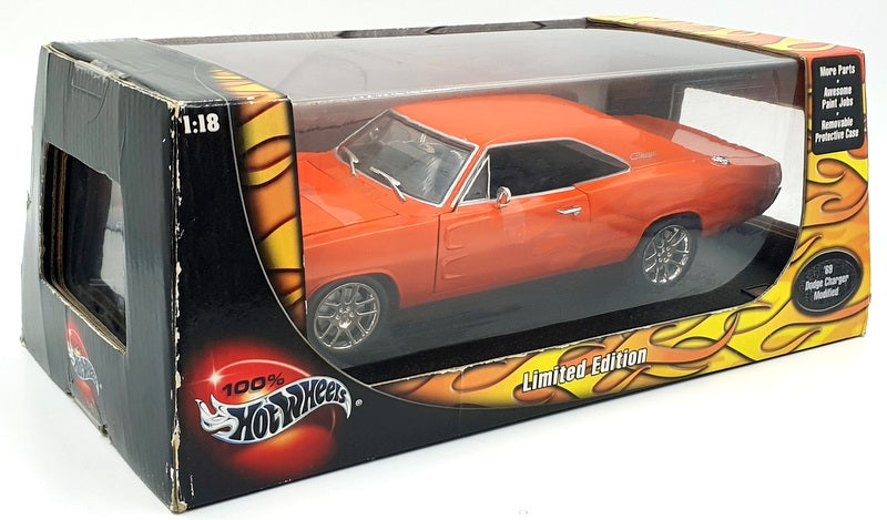 Hot Wheels 1/18 Scale Diecast B1587 - 1969 Dodge Charger - Orange