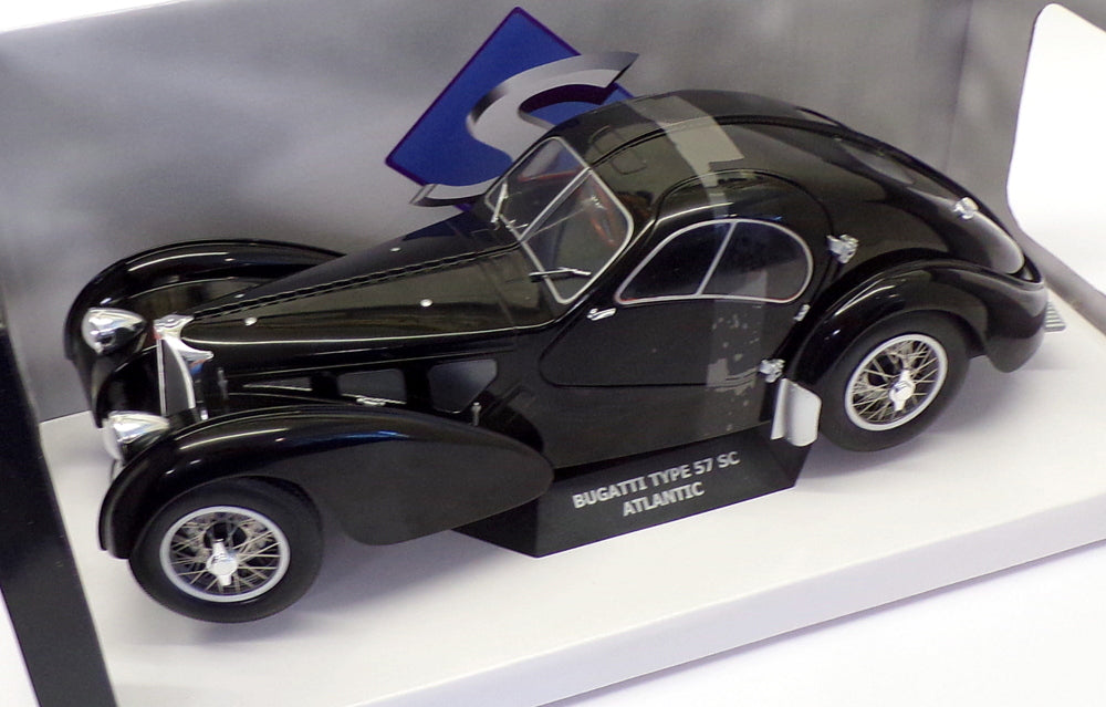 Solido 1/18 Scale Model Car S1802101 - Bugatti Type 57 SC Atlantic - Black