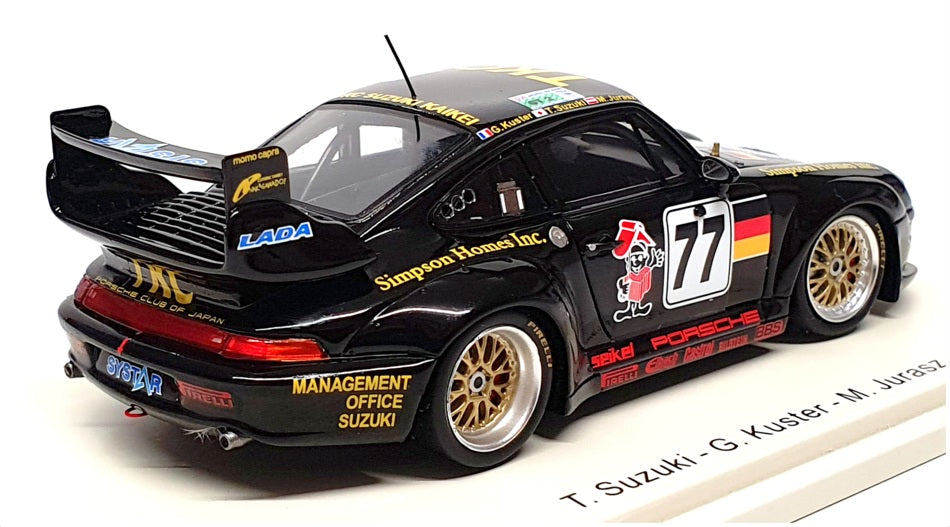 Spark 1/43 Scale S4447 - Porsche 911 GT2 #77 Le Mans 1996 - Black