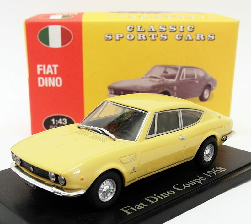 Atlas Editions 1/43 Scale Diecast 4 656 111 - 1968 Fiat Dino - Yellow