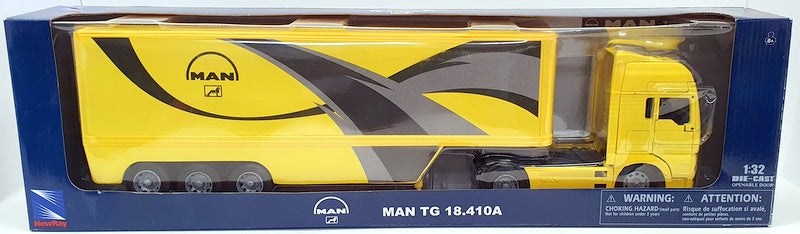 New Ray 1/32 Scale Model Truck 12513 - MAN TG 18.410A - Yellow
