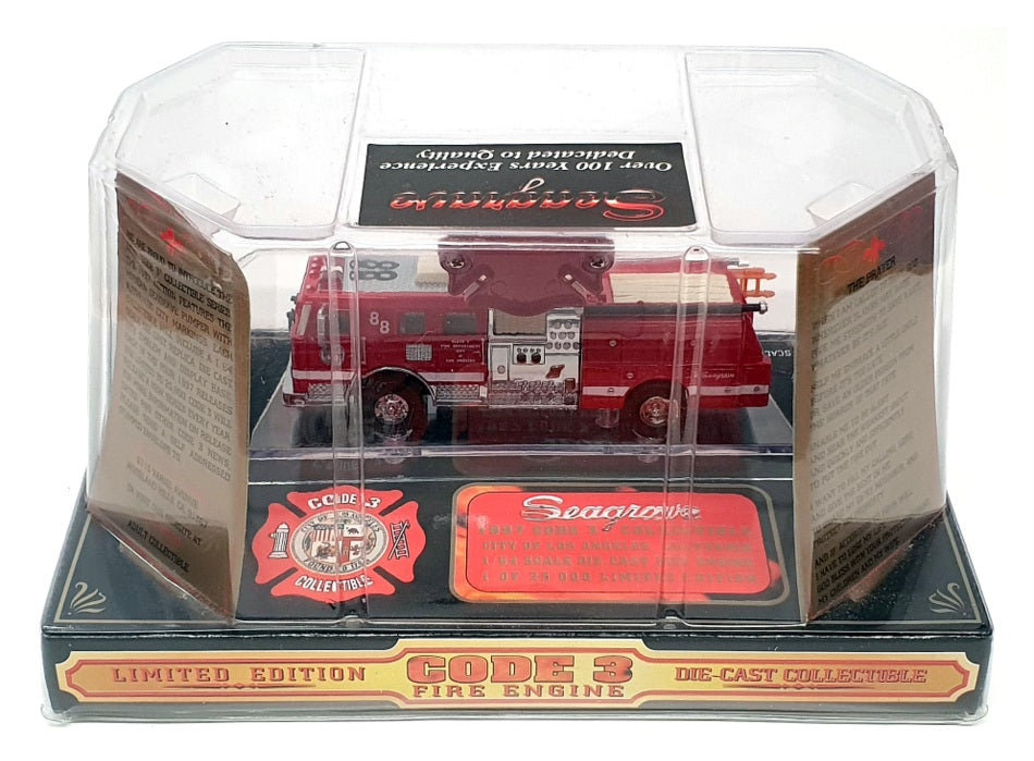 Code 3 Collectibles 1/64 Scale 02450 Seagrave Fire Engine #88 Los Angeles Red