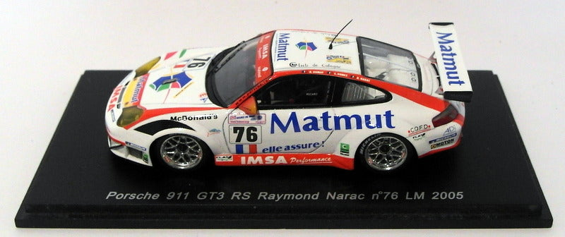 Spark Models 1/43 Scale S0913 - Porsche 911 GT3 RS Raymond Narac #76 LM 2005