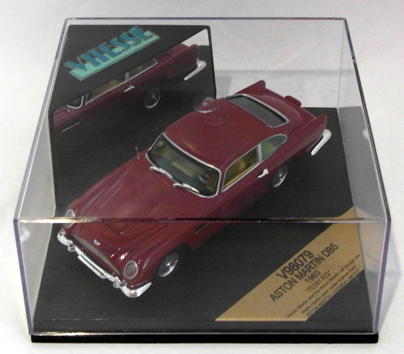 Vitesse Models 1/43 Scale Diecast V98079 - 1963 Aston Martin DB5 - Peony Red