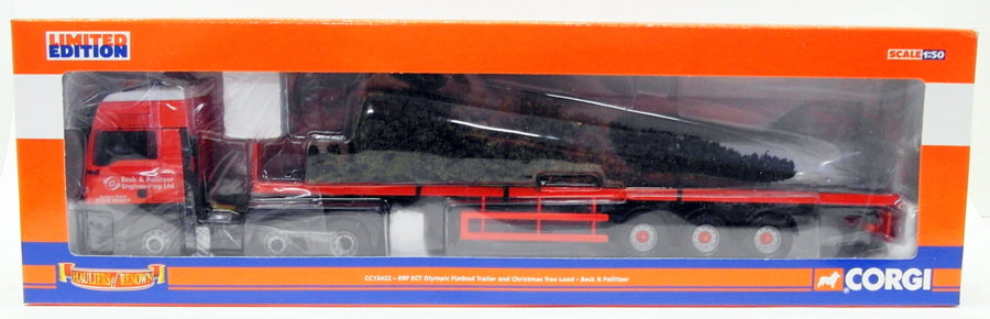 Corgi 1/50 CC13422 - ERF ECT Olympic Flatbed Trailer & xmas Tree Beck & Politzer