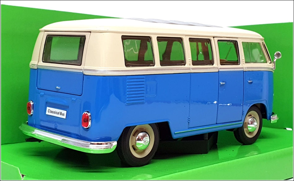 Welly NEX 1/24 Scale 22095W - 1963 Volkswagen T1 Bus - Blue — R.M.Toys Ltd