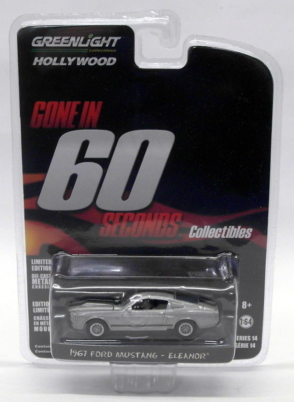 Greenlight 1/64 Scale 44742 1967 Ford Mustang Eleandr Gone In 60 Seconds Silver