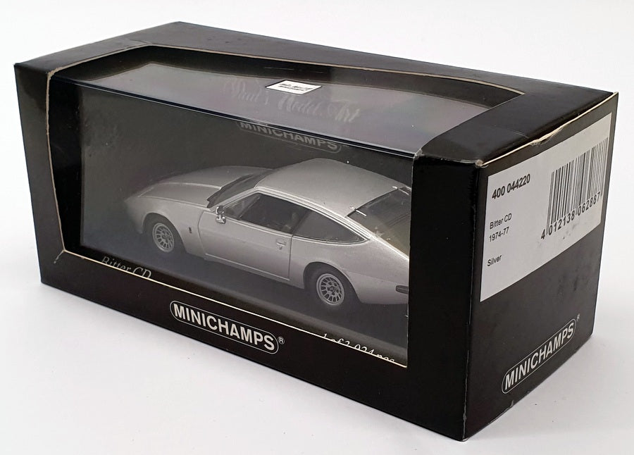 Minichamps 1/43 Scale 400 044220 - 1974-77 Opel Bitter CD - Silver