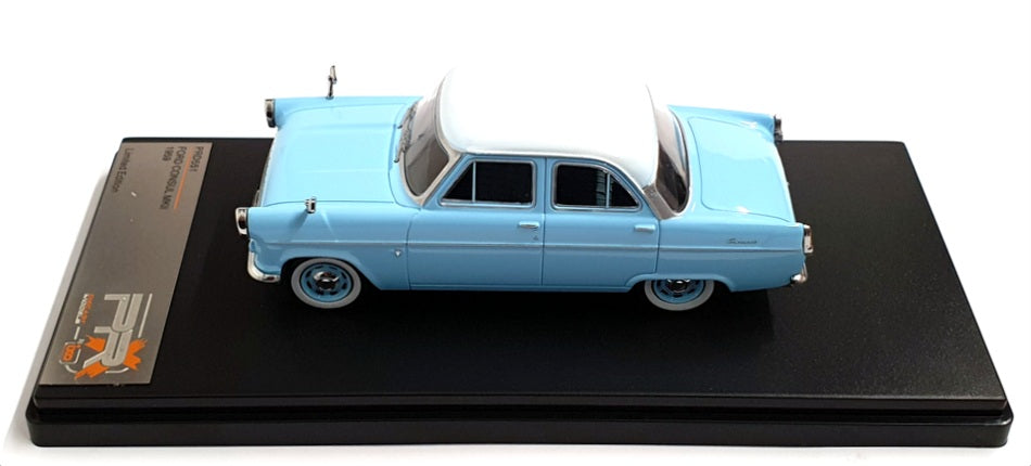 PremiumX 1/43 Scale Diecast PRD551 - 1959 Ford Consul MKII - Lt Blue/White