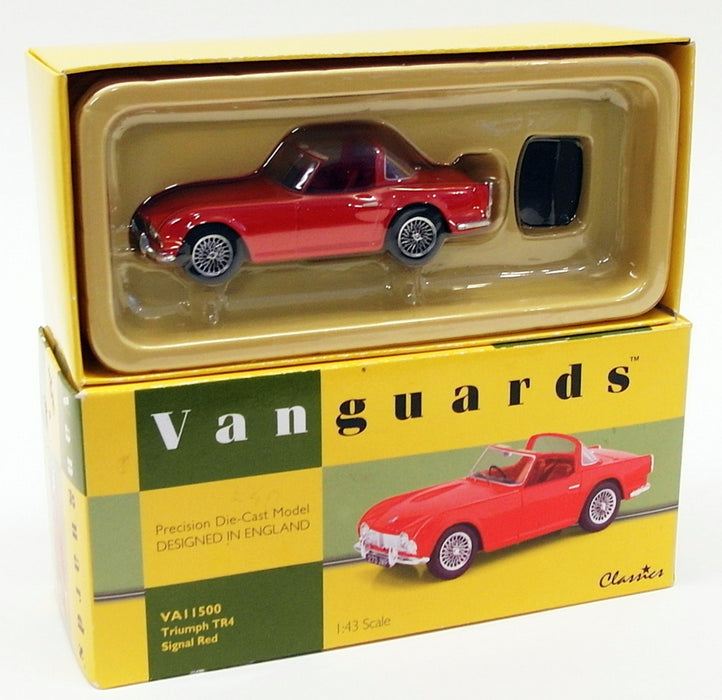 Vanguards 1/43 Scale Model Car VA11500 - Triumph TR4 - Signal Red