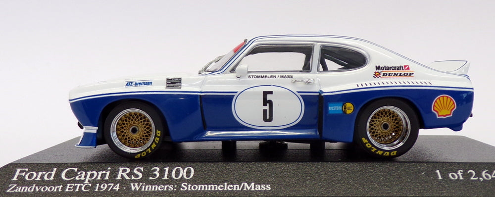 Minichamps 1/43 Scale 430 748005 - Ford Capri RS 3100 Zandvoort ETC '74