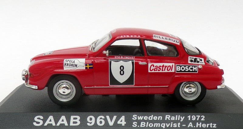 Altaya 1/43 Scale AS96R - Saab 96V4 Sweden Rally 1972 - #96 Blomqvist/Hertz