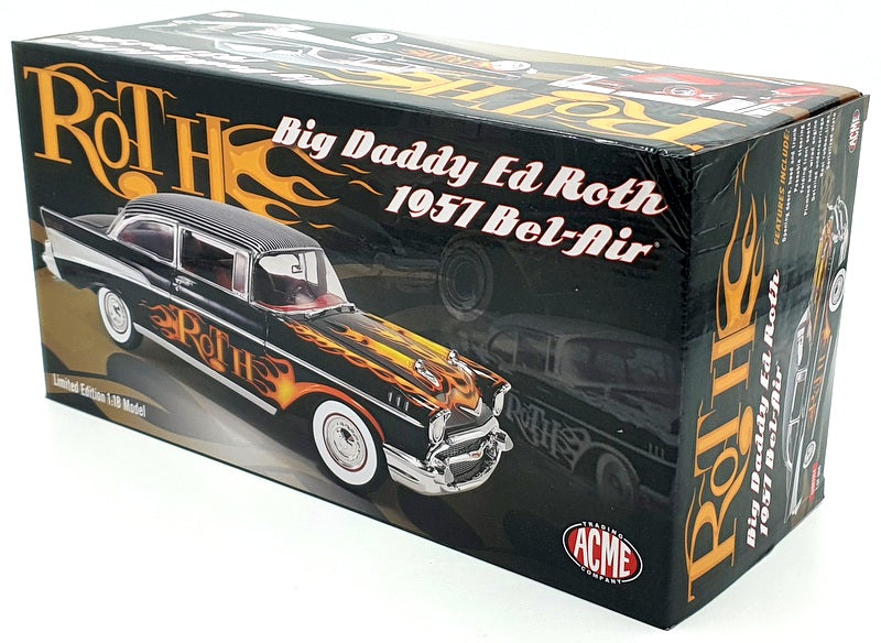 Acme 1/18 Scale A1807014 - 1957 Chevy Bel Air Ed Roth Big Daddy - Black