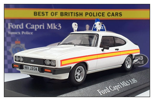 Atlas Editions 1/43 Scale 4 650 127 - Ford Capri Mk3 Sussex Police - White