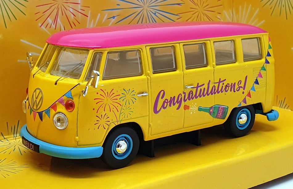 Corgi Appx 9cm Long Diecast CC02736 - VW Campervan - Congratulations