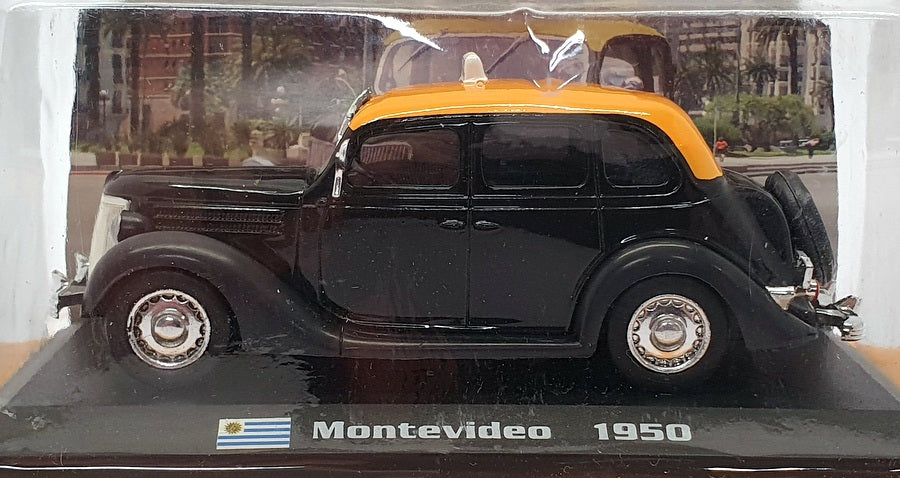 Amercom 1/43 Scale AM31121 - 1950 Montevideo Taxi - Black Yellow