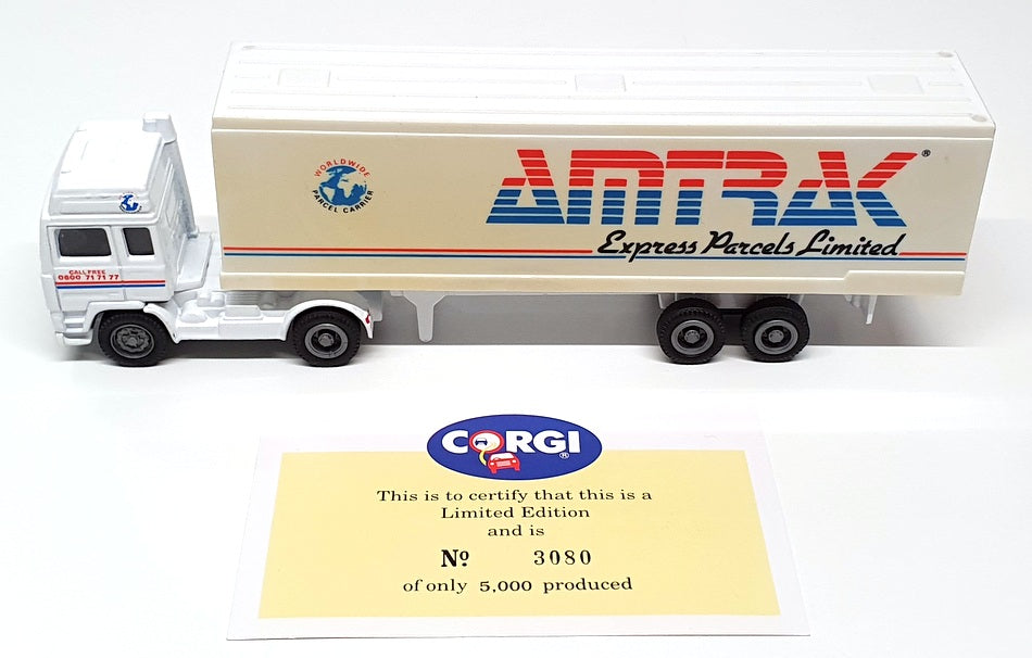 Corgi 1/64 Scale 98101 - Volvo Container Trailer Truck Amtrak - White