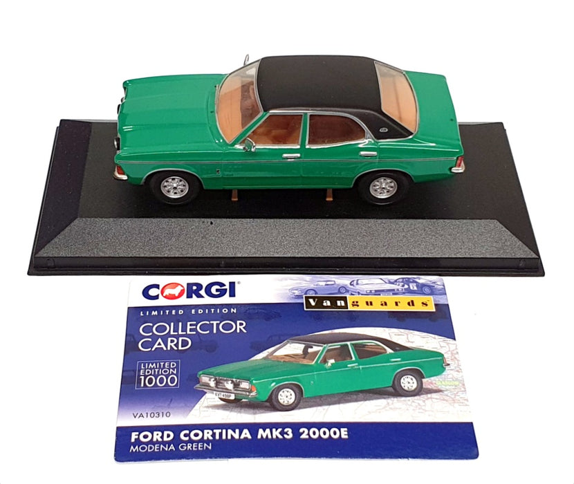 Vanguards 1/43 Scale VA10310 - Ford Cortina Mk3 2000E - Modena Green ...