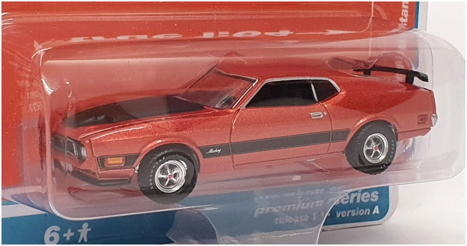 Auto World V. Muscle 1/64 Scale AW64352 1973 Ford Mustang Mach 1 Med Copper Poly