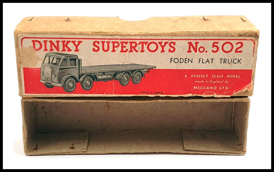 Dinky Supertoys 19cm Long Original Diecast 502 - Foden Flat Truck - Green