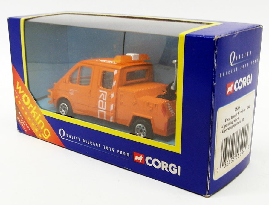 Corgi Appx 10cm Long Diecast 58204 - Ford Transit Wrecker - RAC