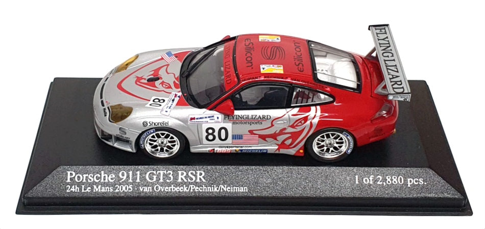 Minichamps 1/43 Scale 400 056480 - Porsche 911 GT3 RSR #80 Le Mans 2005